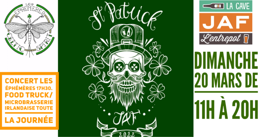 Saint-Patrick Dimanche 20/03 11H-20H